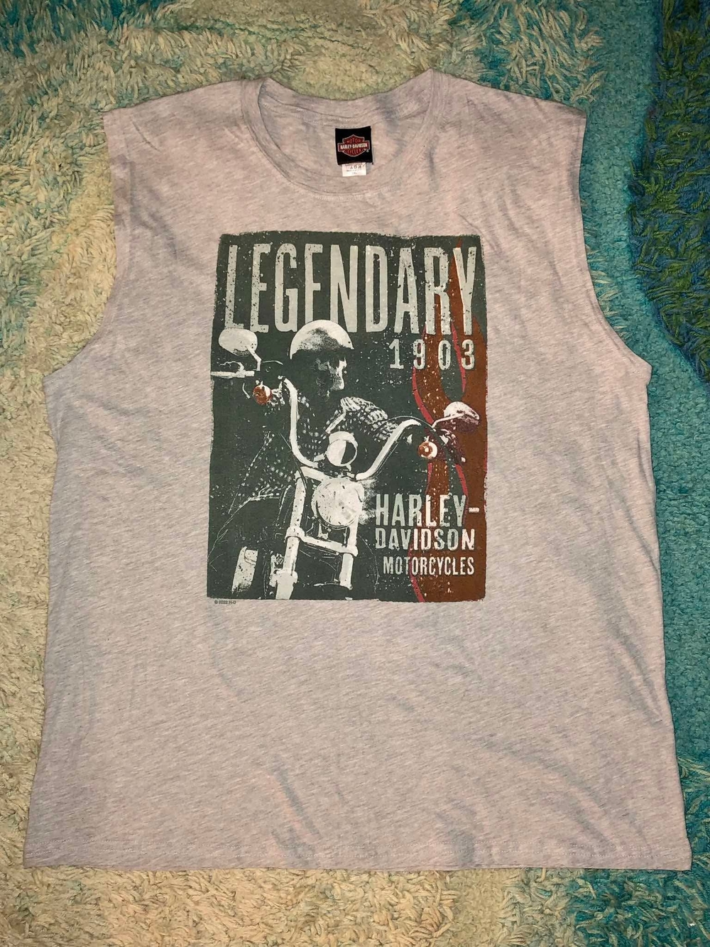 Harley-Davidson "Legendary 1903" heather gray muscle shirt 2XL